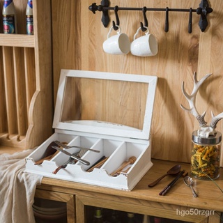 法式複古自由風格木盒多功能展示收納櫃雜貨餐具首飾