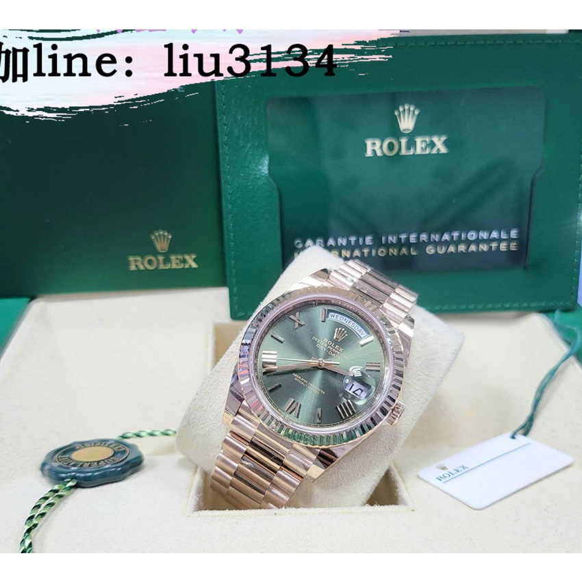 ROLEX 228235 勞力士 DAY-DATE II 玫瑰金 60周年紀念款 橄欖綠 41mm 22.01