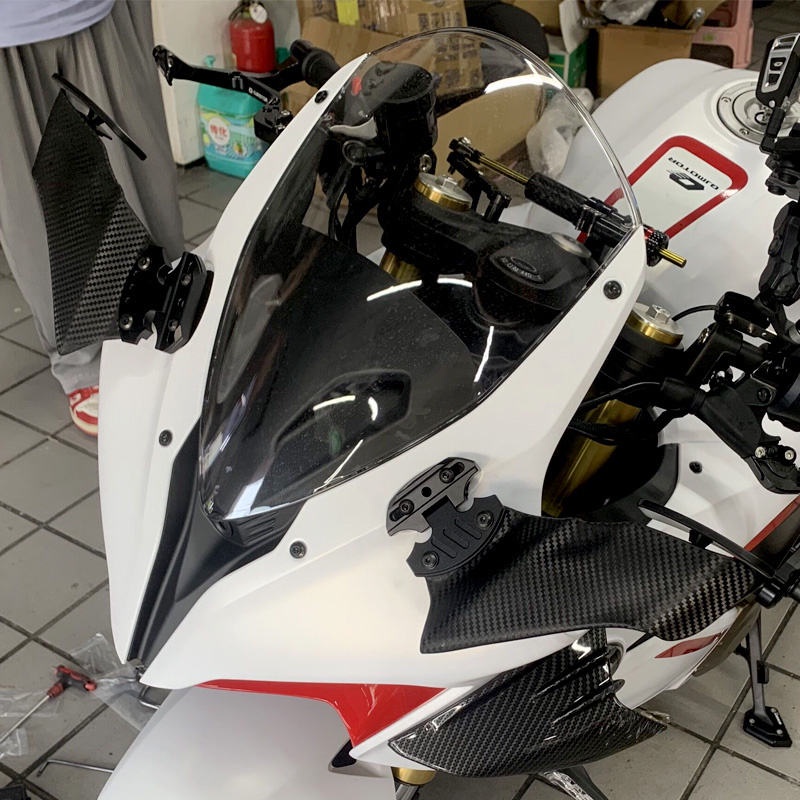 適用川崎忍者NINJA300 NINJA400 650改裝定風翼後照鏡破風刀支架