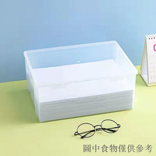 熱銷透明塑膠大號a4紙文件收納盒票據資料工具書證件整理收納盒長方形