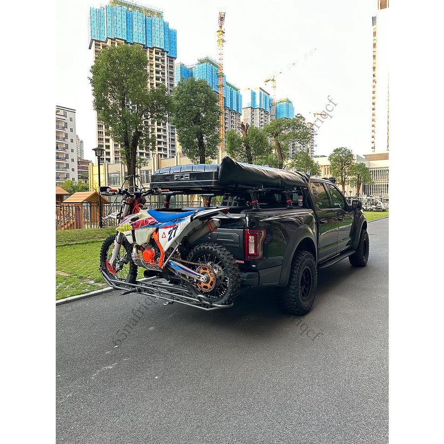 【可開發票】車載摩托車架越野摩托車拖車行李架后背架車尾方口后掛摩托車拖架