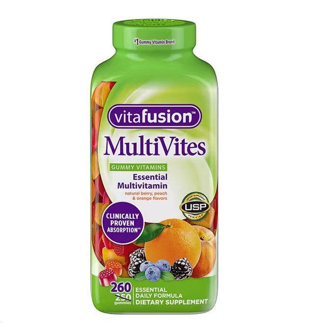 （限量低價）美國直郵 Vitafusion 成人多種復合維生S軟糖 水果味 260粒/瓶
