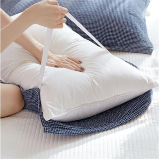 【現時特惠】«枕巾» 四層純棉紗布綁帶 枕巾 一對裝鬆緊帶固定防脫落情侶成人素色 枕頭巾Hx1230