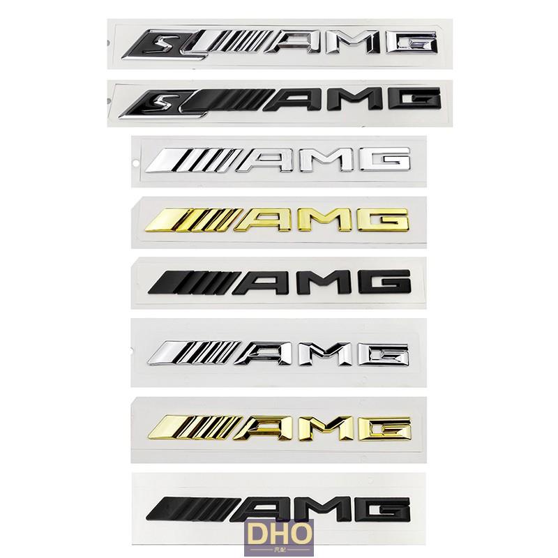 適用於汽車 車標誌 貼紙  賓士W204 W210 SLS GLK AMG SAMG改裝ABS塑膠電鍍車標貼 汽車車尾門