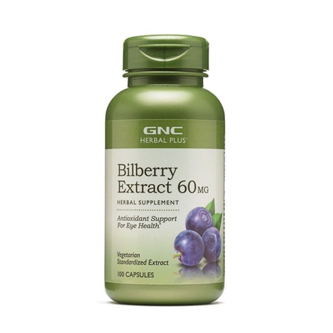 GNC Bilberry Extract Lutein郝菁明 葉黃素 山桑梓 藍莓 山桑子 60mg100粒【海外進口】