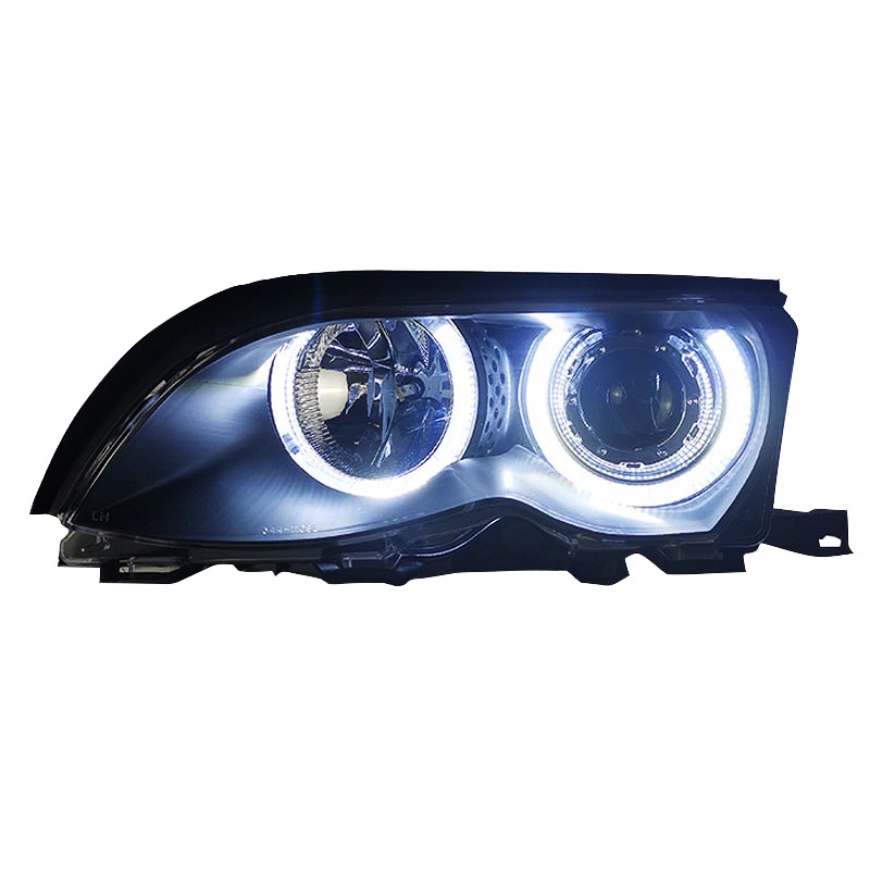 適用于01-04款BMW三系E46大燈總成改裝LED激光透鏡日行燈轉向燈