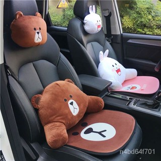 熱賣 汽車頭枕 靠枕 車用頸椎枕車載枕頭座椅靠枕汽車腰枕卡通車枕網紅女神款 出清