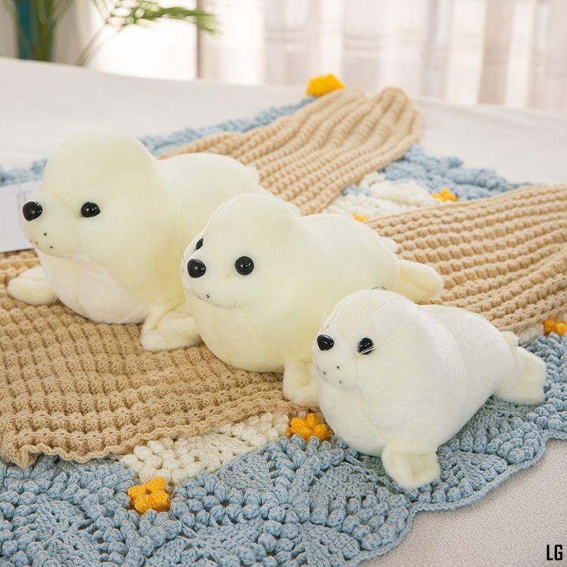 海洋海底世界仿真海豹小海獅公仔毛絨玩具抱枕玩偶生日兒童禮物