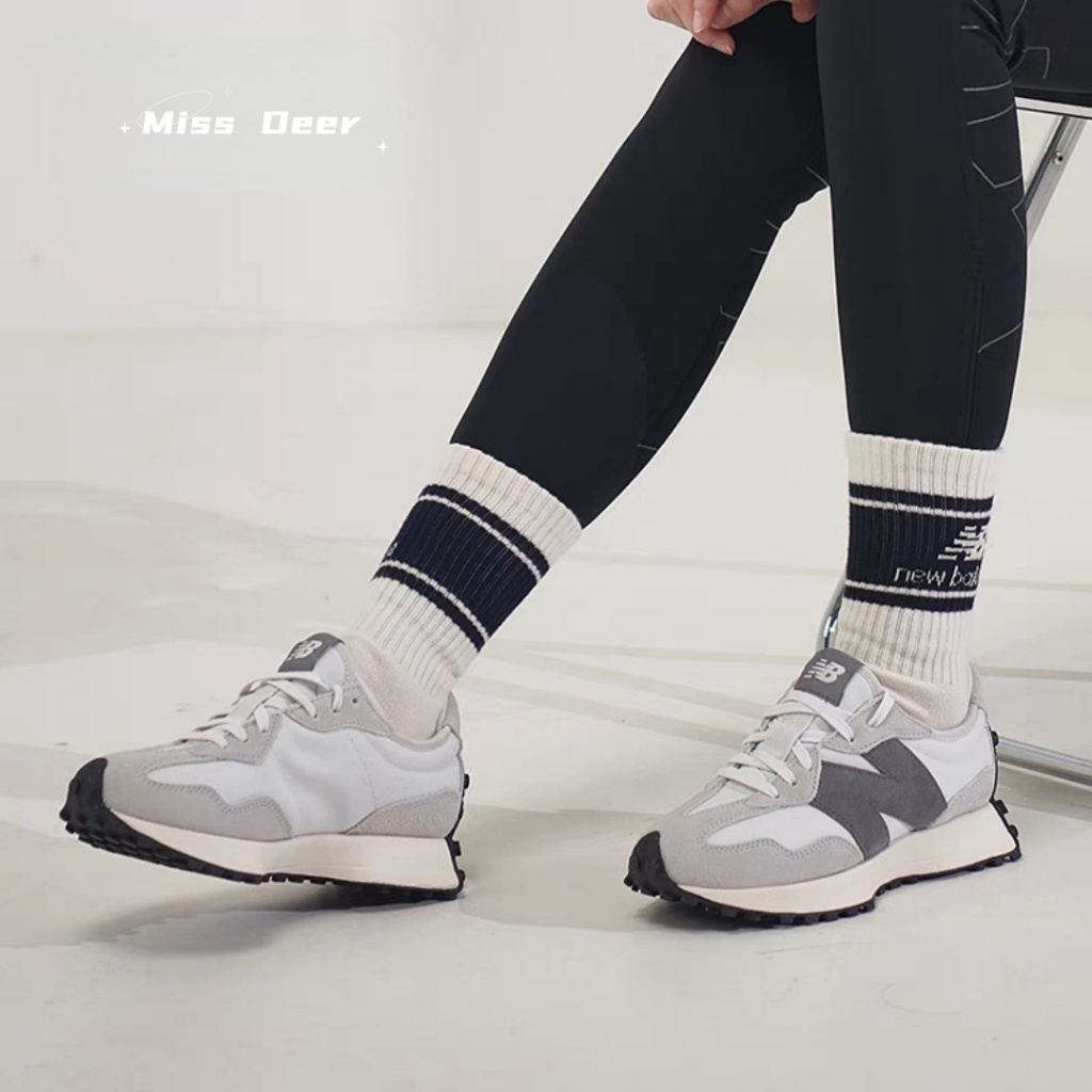 New Balance 327 灰白色 芝麻牛奶 情侶鞋 復古 慢跑鞋 增高 休閒鞋 MS327WE