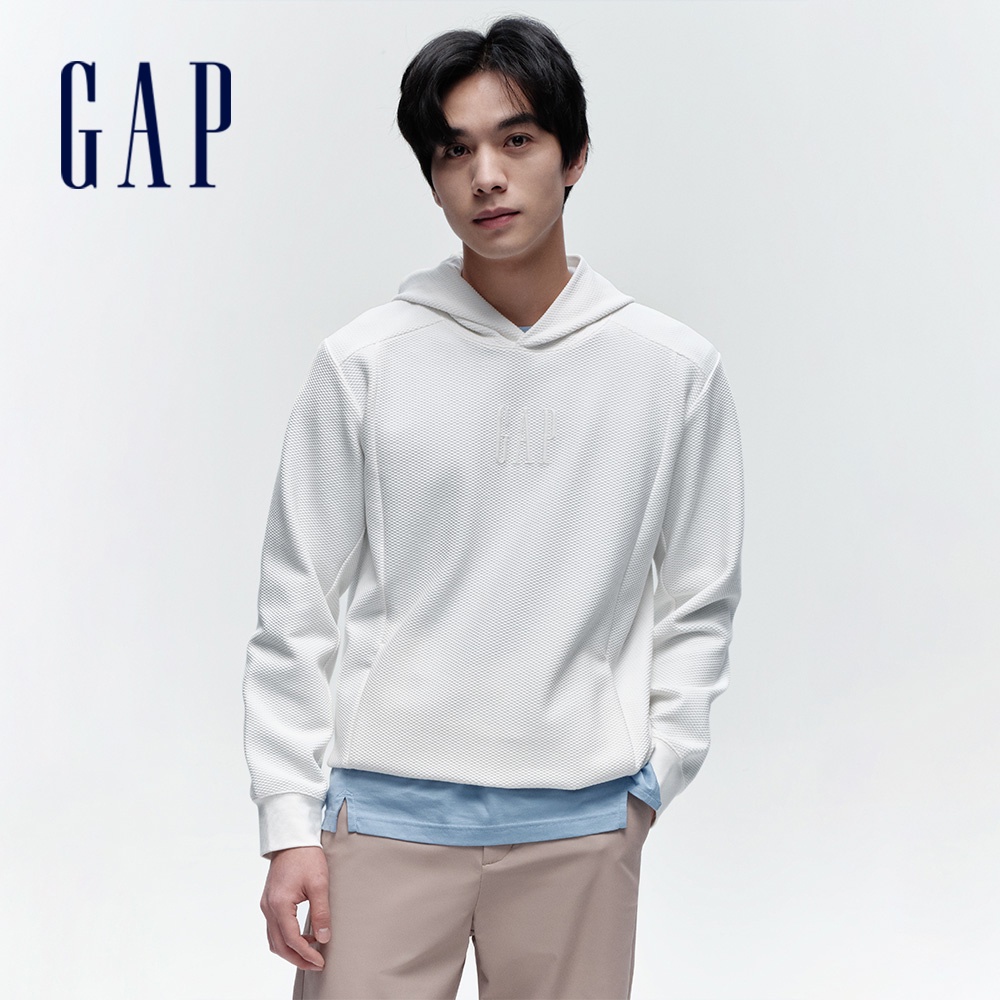 Gap 男裝 Logo帽T-白色(889273)