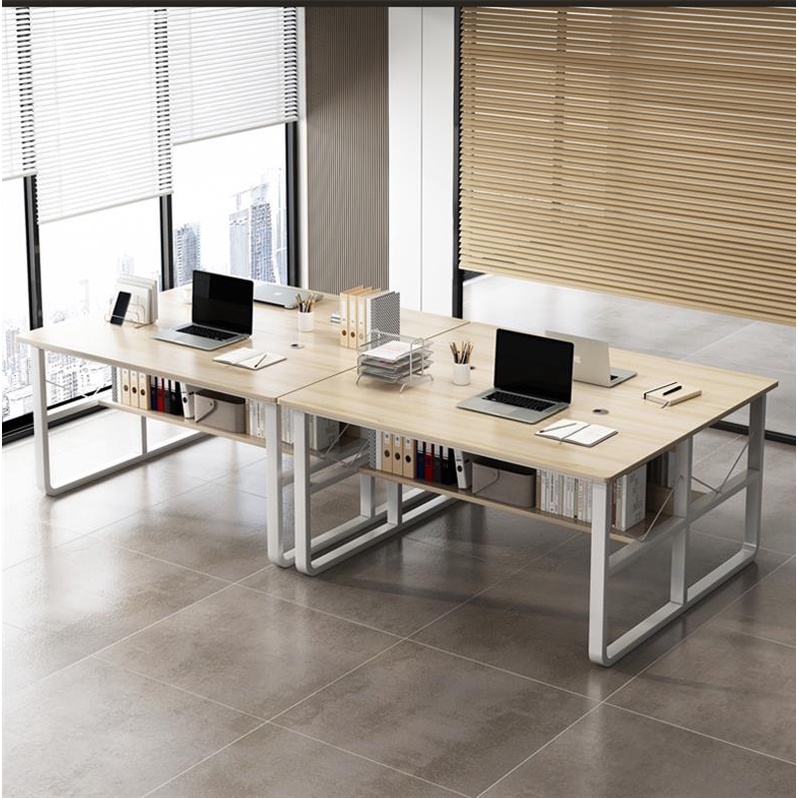 🌟艾尼斯精選🌟雙人辦公桌 台式電腦桌 簡約現代 商用辦公室辦公桌 四人工作位組合辦公桌 職員桌