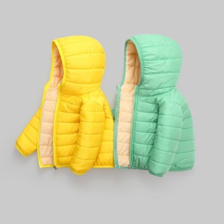女童外套 童裝 保暖上衣 長袖 冬季兒童羽絨棉服短款寶寶新款棉衣中小童外套男童女童羊羔絨棉襖