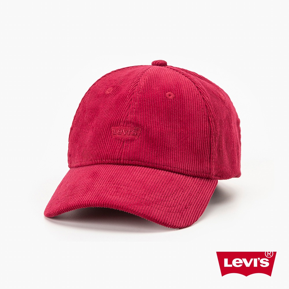 Levis 可調式皮環丹寧棒球帽 / 精工刺繡Logo / 紅 男女同款 人氣新品 D7873-0003