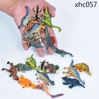 現貨· 彩色迷你小恐龍模型軟膠兒童玩具動物仿真動物12只便攜環保外出口