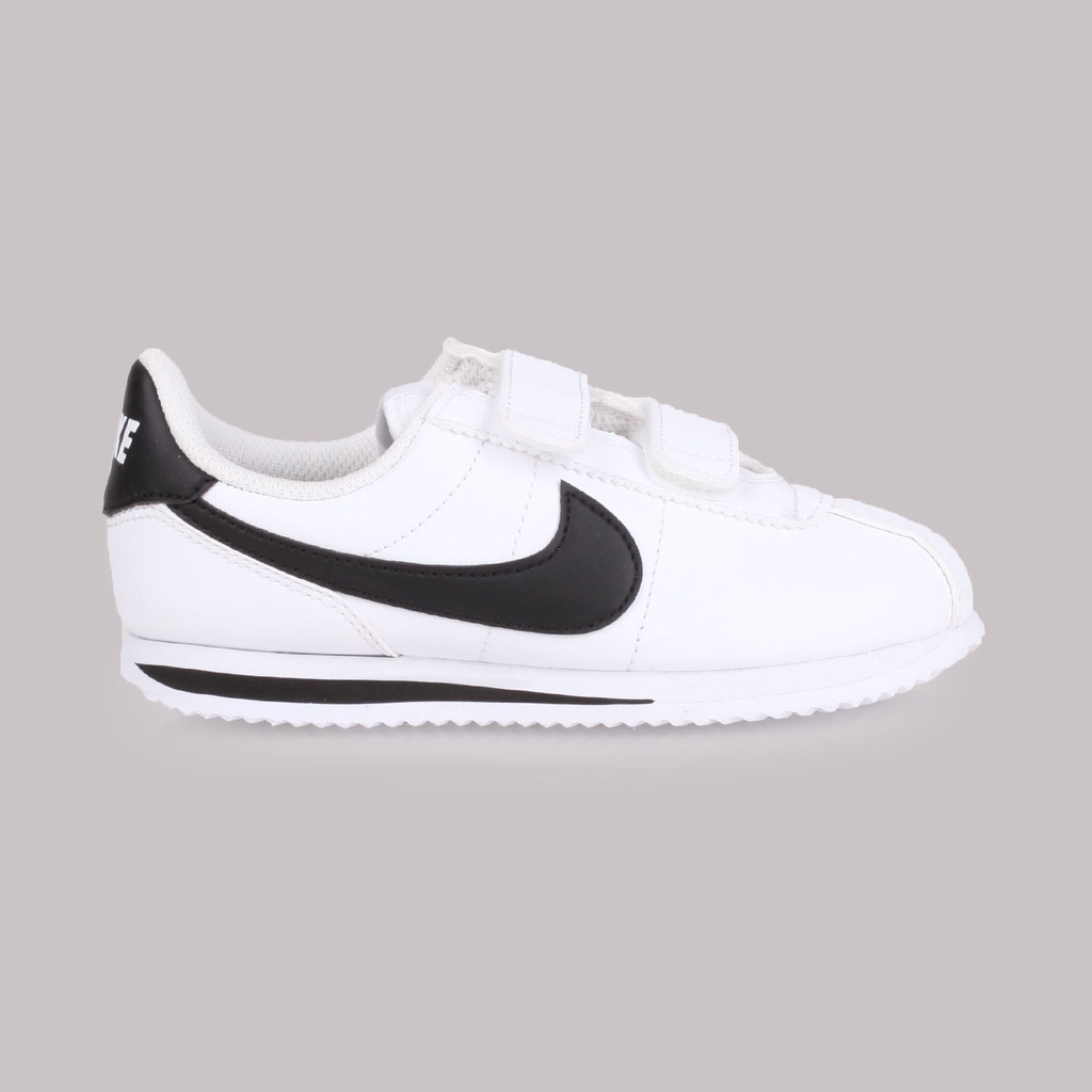 NIKE CORTEZ BASIC SL (PSV) 男女童復古休閒鞋 ( 阿甘鞋 白黑