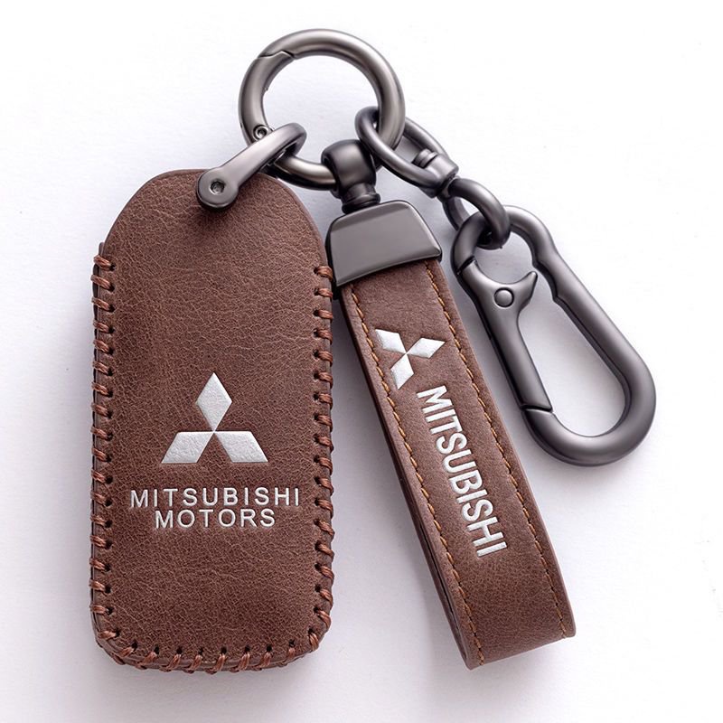 熱賣三菱2018-19 MITSUBISHI汽車鑰匙皮套Pajero Sport Outlander Pajero鑰匙包