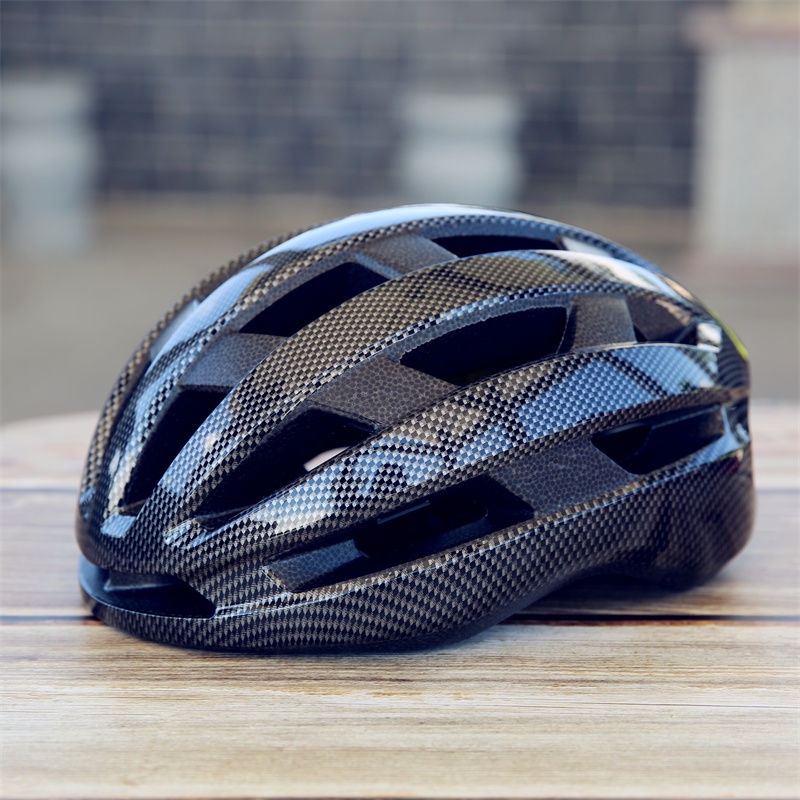 免運碳纖維紋山地公路自行車騎行頭盔美利達輪滑氣動安全帽超輕透氣