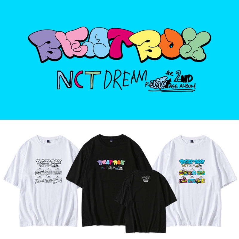 NCT DREAM專輯Beatbox成員手繪印花周邊同款短袖T恤寬松打歌衣服