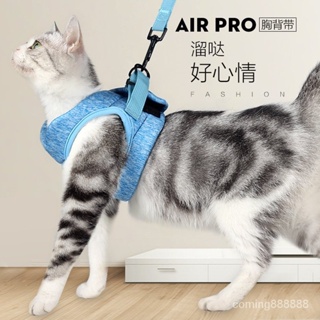 貓咪牽引繩 遛貓繩透氣 背心式背帶牽引繩 貓繩 寵物用品