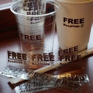 可客製化【標籤貼紙】咖啡杯貼紙訂製logo 水晶標貼列印透明防水不乾膠飲品玻璃杯撕膜留字絲印廣告標籤