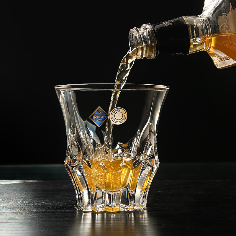 “进口酒杯”捷克BOHEMIA進口水晶玻璃洋酒杯白蘭地烈酒杯布拉格系列威士忌杯