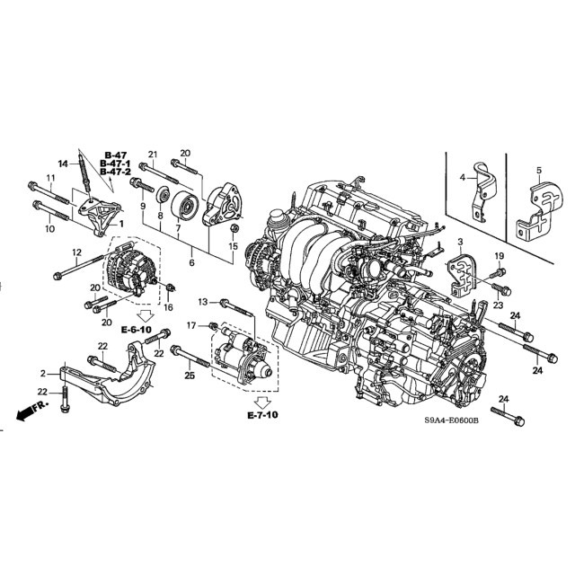 【明水自動車】 HONDA 原廠部品 CRV2 2003~2006年 CRV 引擎支架 皮帶張力器 惰輪