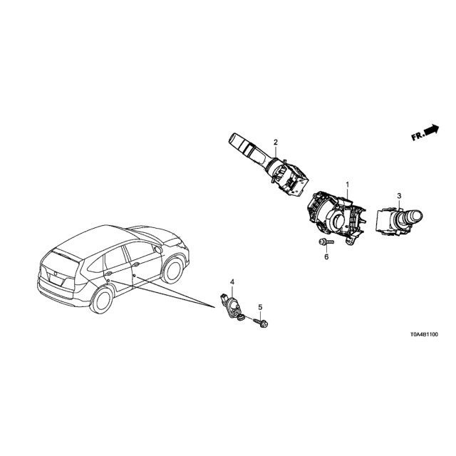 【明水自動車】 HONDA 原廠部品 CRV4 CRV 2012-16 方向盤開關