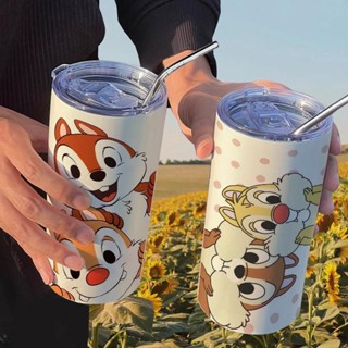 奇奇蒂蒂冰霸杯 可愛奇奇蒂蒂保溫盃帶吸管隨手盃咖啡盃ins高顔值便攜不銹鋼女 AFY5 OGDJ