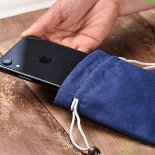 手機包 手機袋 行動電源包 收納 6.7寸手機收納袋防塵棉麻小包包保暖防凍保護套內里加絨