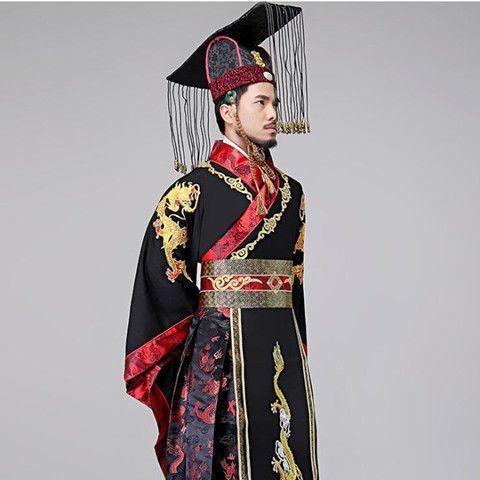 古代秦始新品皇服裝秦朝皇帝服大王漢武大帝天子服龍袍戲服影樓演出服限定