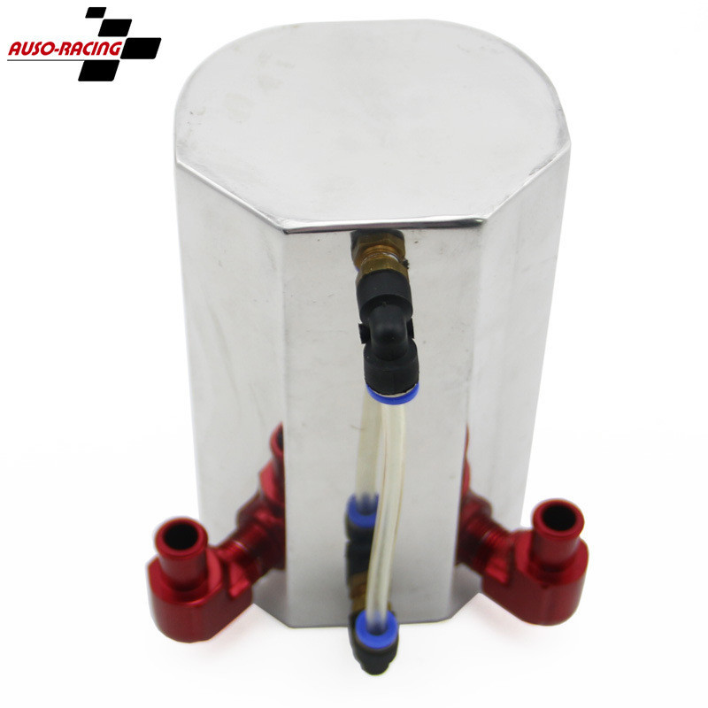 汽車改裝機油壺 透氣壺 油罐六麵菱形通用二次進氣廢氣管廢油濾壺