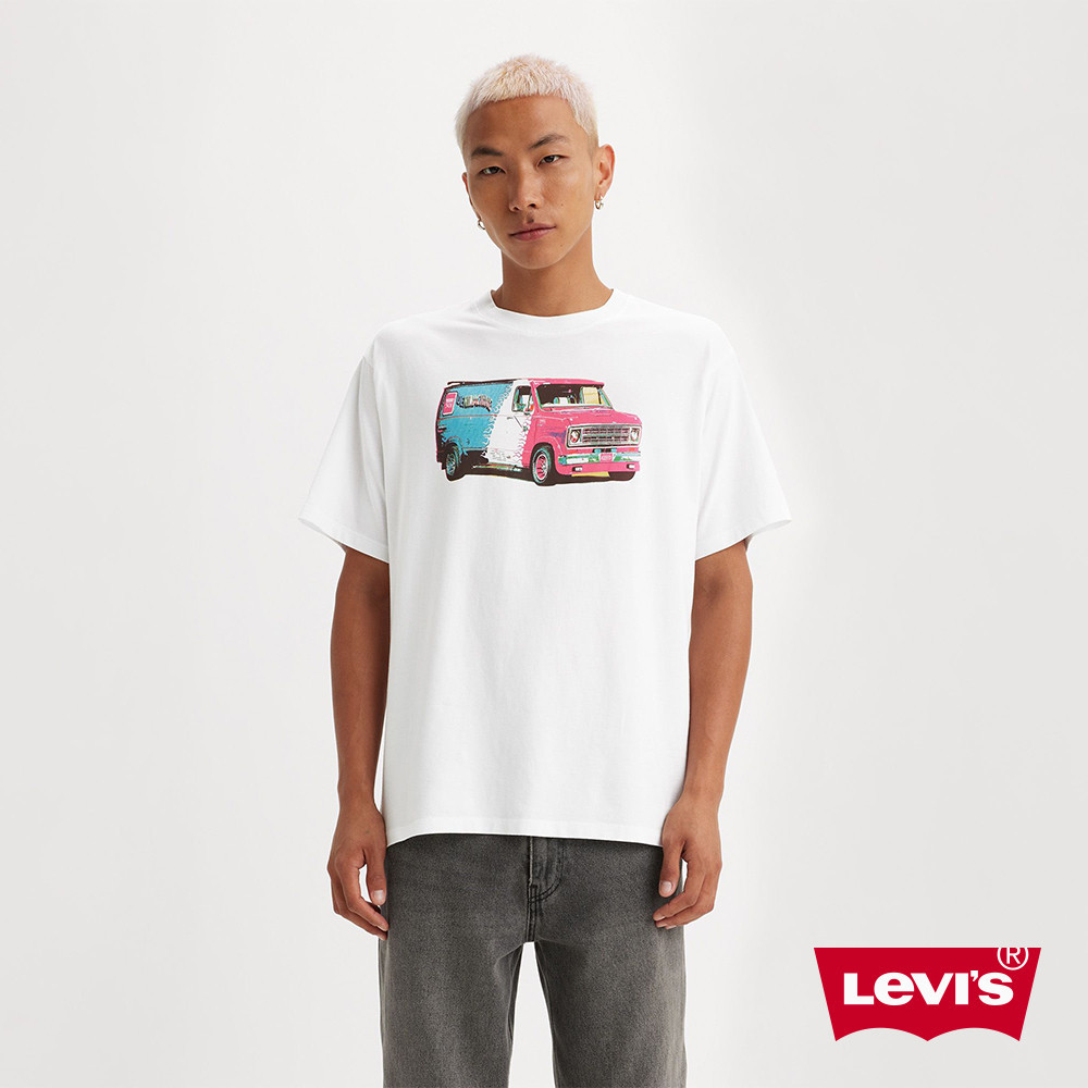 Levis 短袖T恤 / 復古嬉皮皮卡圖案 / 寬鬆復古版型  男款 87373-0114 人氣新品