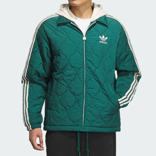 Adidas CLS SP JKT M 男款 綠色 三葉草 鋪棉 連帽 運動 休閒 外套 IW6285