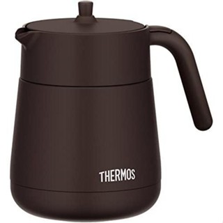 Thermos TTE-700 BW 真空隔熱茶壺帶過濾器 23.7 液量盎司（700 毫升），棕色 [日本直銷]