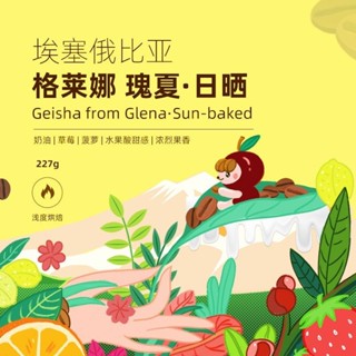 埃塞俄比亞原生種瑰夏咖啡豆格萊娜莊園日曬單品精品手沖咖啡227g