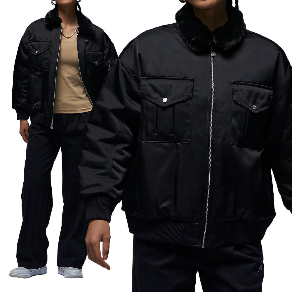 Nike AS W J Renegade JKT 女款 黑色 休閒 穿搭 夾克 飛行 外套 FB5089-010