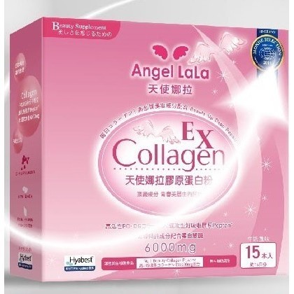 Angel LaLa 天使娜拉 EX膠原蛋白粉(15包/盒/賴雅妍代言)=315元