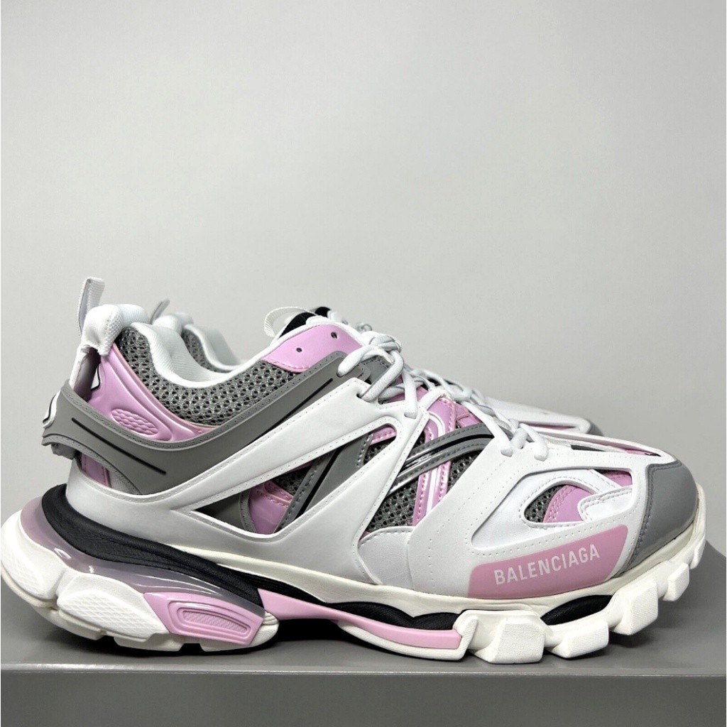 巴黎世家 Balenciaga Track Pink Grey 白粉灰 老爹鞋 慢跑鞋 增高鞋 542023
