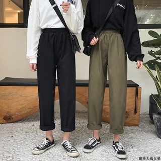 麗莎大碼女裝闊腿褲 長褲 休閒褲大碼闊腿褲子女ins原宿風秋季新款百搭潮流寬松vibe風直筒運動褲