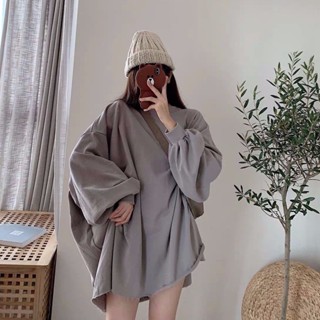 🌸大尺碼女裝大尺碼上衣大學T大碼寬鬆韓版潮秋季胖mm遮肉長袖t恤寬版上衣【P】