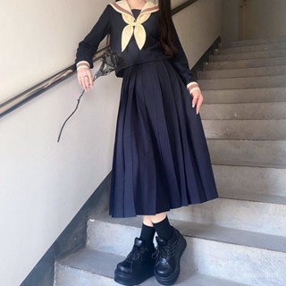 【砂糖の時光】【神北JK】不良長裙紺二三本日係基礎款jk製服正版水手服班服套裝