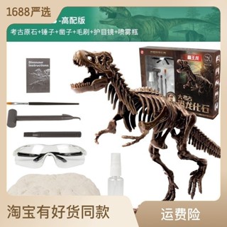 考古玩具批發恐龍化石挖掘霸王龍三角龍模型考古盲盒套裝亞馬遜$