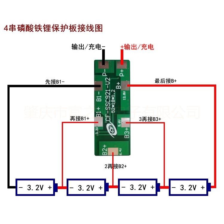 【現貨速發 蝦皮代開發票】4串12.8V磷酸鐵鋰電池保護板四串均衡 逆變器6/30/50/100A大電流