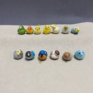同威臻選 日單散貨 模擬動物Q版迷你可愛鸚鵡鴿子文鳥公仔擺件模型玩具禮物 手遊手辦 辦公擺件動漫周邊
