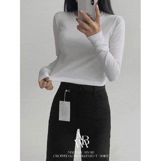 【Codibook】韓國 AWAB #AWABMADE：_基本款圓形短款長袖 T 卹［預購］長袖上衣 T恤 女裝