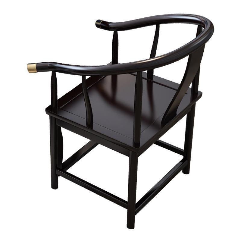 [免運保固]實木椅子三件套中式鵰花明清仿古圈椅榆木中式茶桌單人太師椅整裝