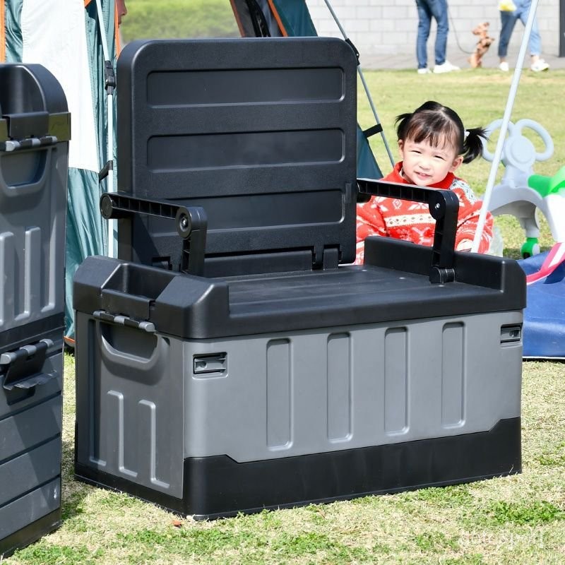[免運保固]汽車車載收納箱後備箱儲物箱可折疊座椅釣魚箱桶戶外露營整理箱盒