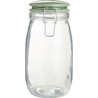 台灣現貨 英國《Premier》扣式玻璃密封罐(綠1.5L) | 保鮮罐 咖啡罐 收納罐 零食罐 儲物罐