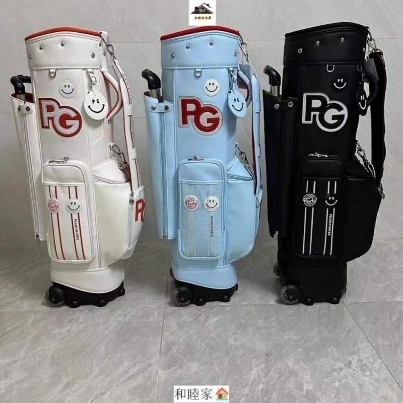 桿包 PEARLYGATES 高爾夫球包 PG防水球袋 時尚帶輪拉桿球包 時尚戶外收納 高爾夫球衣物袋 高爾夫球桿袋