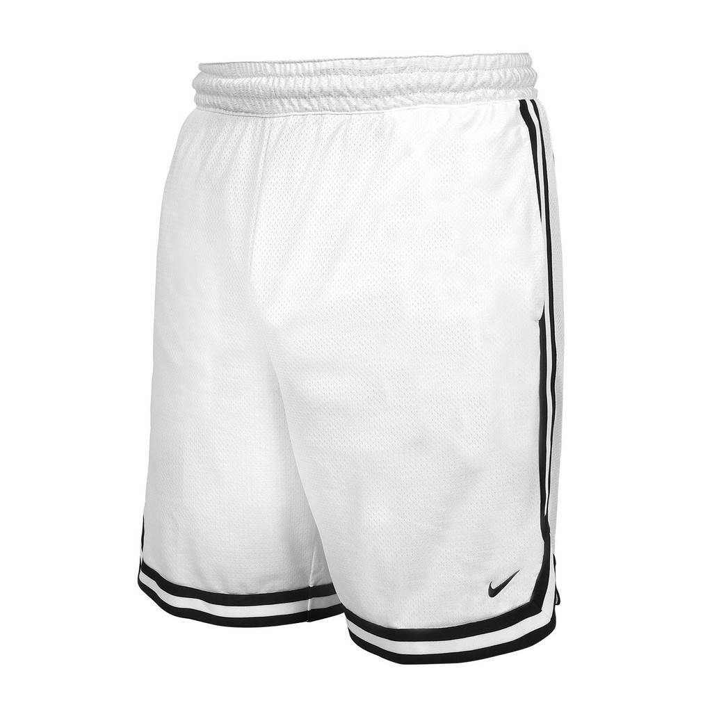NIKE 男籃球短褲(5分褲 慢跑 訓練 Dri-FIT 「FN2652-100」 白黑